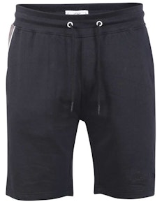 D555 Andover Couture Elasticated Waist Jogger Shorts Black/Charcoal Marl